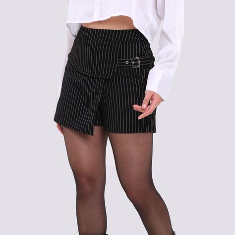 Falda Mujer Listada Negro Fashion´s Park-1