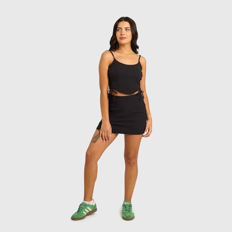 Falda Mujer Short Negro Fashions Park-3