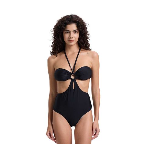 Traje De Baño Mujer Modelo Entero Liso Negro Fashion's Park-0