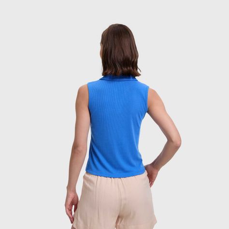Polera Mujer Escote En V Azulino Fashion's Park-2
