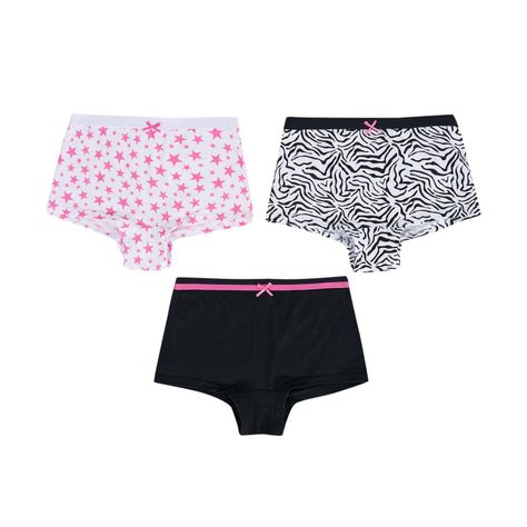 Calzón Niña Tripack Rapport Negro Fashion's Park-0