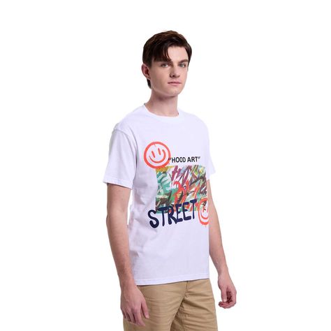 Polera Hombre Graffiti Blanco Fashion's Park-0