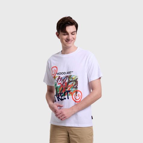Polera Hombre Graffiti Blanco Fashion's Park-1