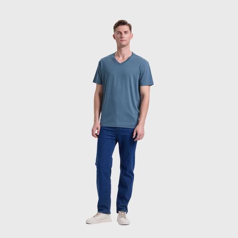 Polera Hombre Básica Verde Petroleo Ii Fashions Park-3