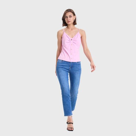 Polera Mujer Pábilo Rib Botones Rosado Fashions Park-3
