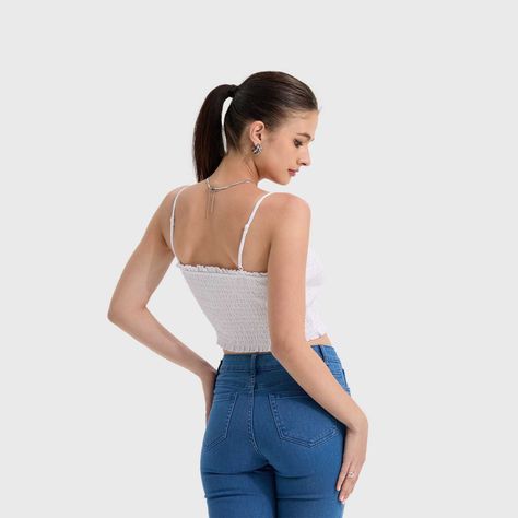 Polera Mujer Panal Pabilo Blanco Fashion's Park-2