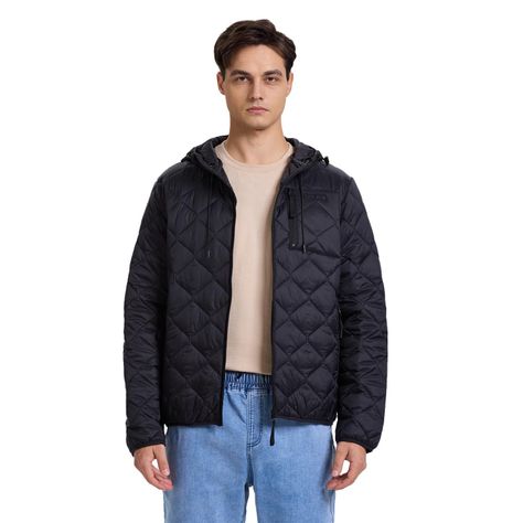 Parka Hombre Full Zipper Con Bolsillo Negro I-0