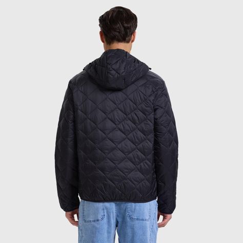 Parka Hombre Full Zipper Con Bolsillo Negro I-2