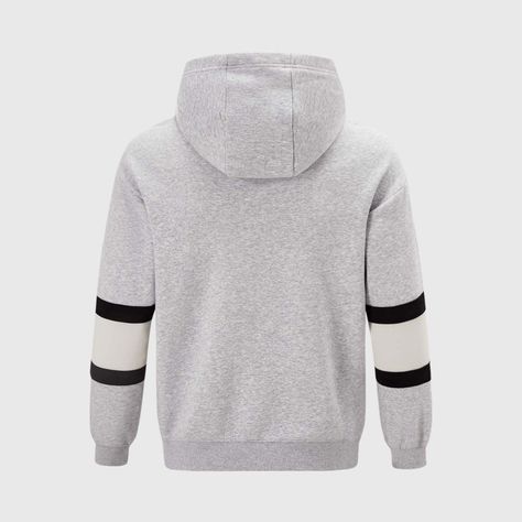 Polerón Niño Oversize Corte Gris Melange Claro-1