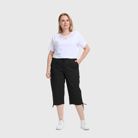 Pantalón Mujer Con Cortes Y Apertura Negro Fashion's Park-3