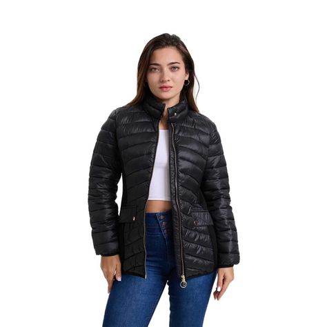 Parka Mujer Corte Diagonales Negro Fashion´s Park-0