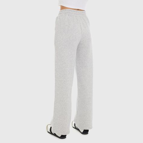 Pantalón Buzo Mujer Wide Leg Gris Melange Fashion's Park-2