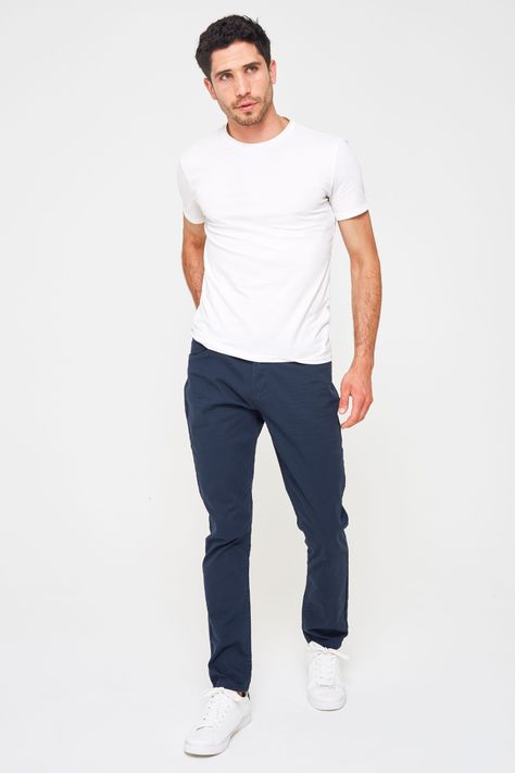 Jeans Slim Color Azul Juvenil Fsp-3
