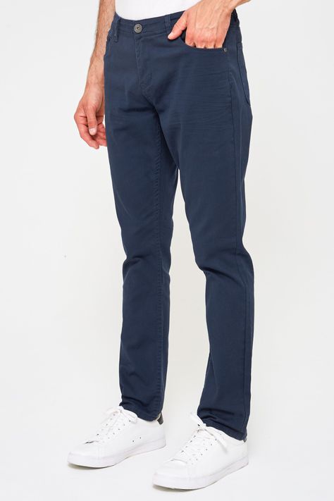 Jeans Slim Color Azul Juvenil Fsp-1