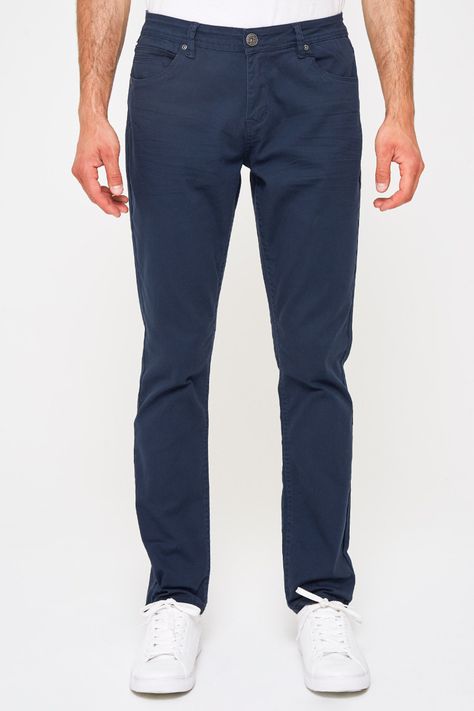 Jeans Slim Color Azul Juvenil Fsp-0