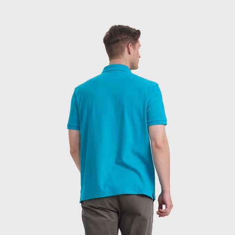 Polera Hombre Pique Básica Lisa Turquesa Fashion's Park-2