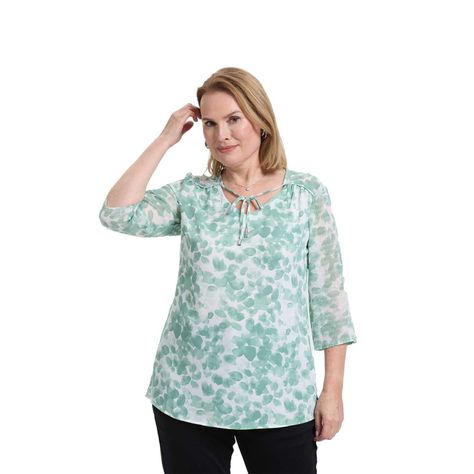 Blusa Mujer Cuello V Rapport Verde Fashion's Park-0