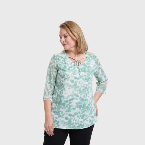 Blusa Mujer Cuello V Rapport Verde Fashion's Park-1