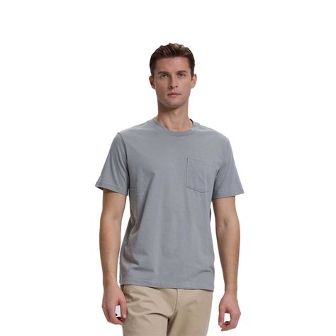 Polera Hombre Básica Con Bolsillo Gris Fashion's Park-0
