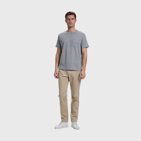 Polera Hombre Básica Con Bolsillo Gris Fashion's Park-3
