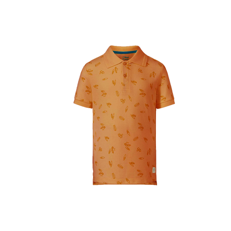 Polera Niño Piqué Full Print Naranjo Fashion's Park-0