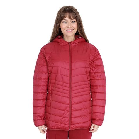 Parka Mujer Con Chiporro Guinda Oscuro-0