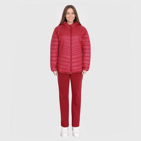 Parka Mujer Con Chiporro Guinda Oscuro-2