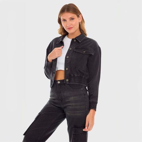 Chaqueta Mujer Cargo Negro Fashion's Park-1