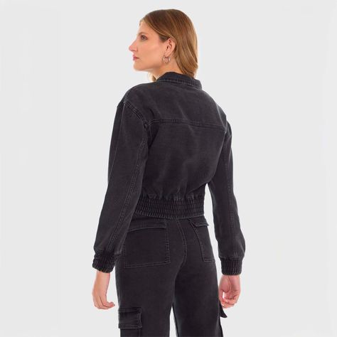 Chaqueta Mujer Cargo Negro Fashion's Park-2