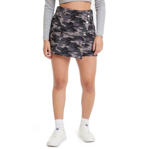 Falda Mujer Gastada Militar Verde Militar-0