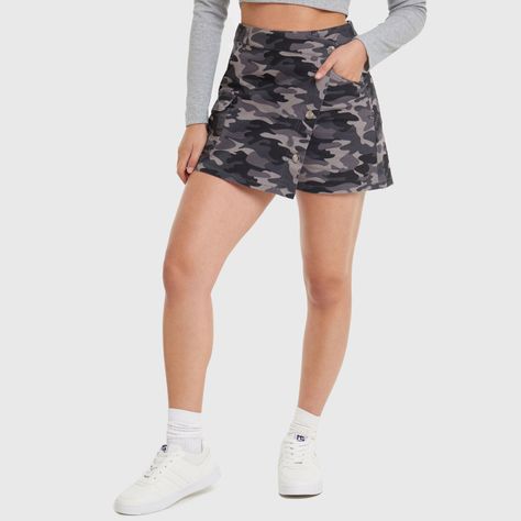 Falda Mujer Gastada Militar Verde Militar-1
