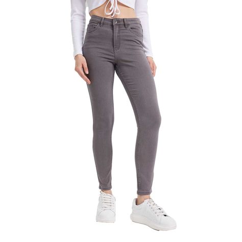 Jeans Mujer Super Skinny Emilia Gris Fashion´s Park-0