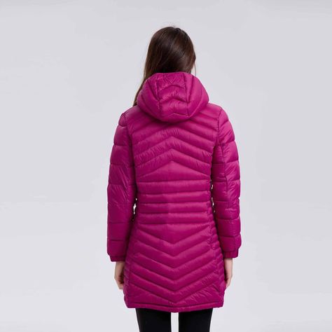 Parka Mujer Larga Básica Malva Oscuro-2