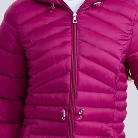 Parka Mujer Larga Básica Malva Oscuro-3