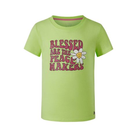 Polera Niña Print Verde Fluor I Fashion's Park-0