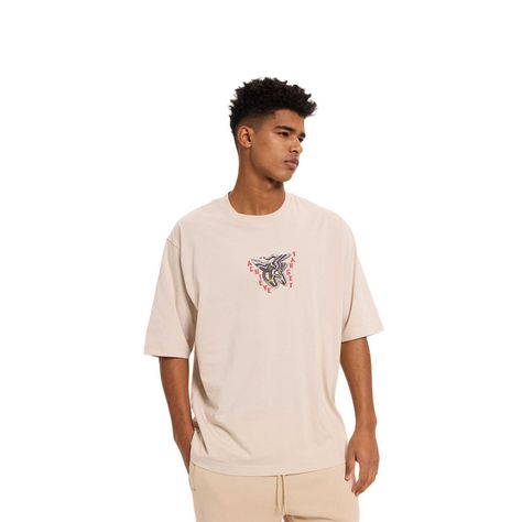 Polera Hombre Doble Print Beige Iii Fashion's Park-0