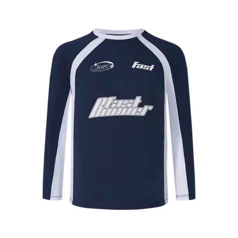 Polera Niño Racing A Contraste Azul Oscuro Fashion's Park-0