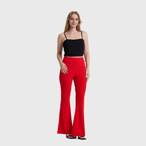 Pantalón Mujer Palazzo Rojo Fashions Park-3