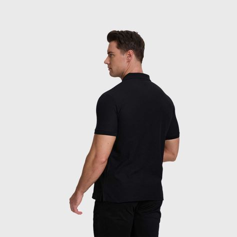 Polera Hombre Básica Pique Lisa Negro Fashion's Park-2