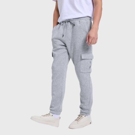 Pantalón Buzo Hombre Deportivo Gris Melange-1
