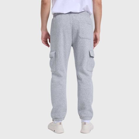 Pantalón Buzo Hombre Deportivo Gris Melange-2