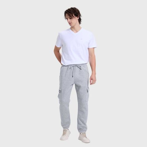 Pantalón Buzo Hombre Deportivo Gris Melange-3