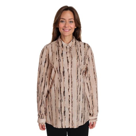 Blusa Mujer Lisa Estampada Beige-0