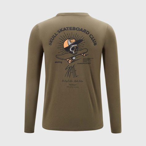 Polera Niño Estampado Verde Militar-1