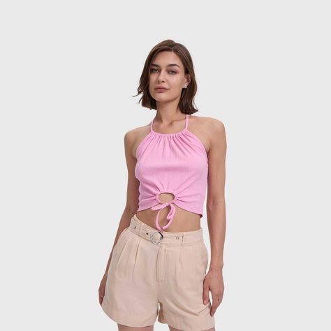 Polera Mujer Amarra Rosado Fashion's Park-1