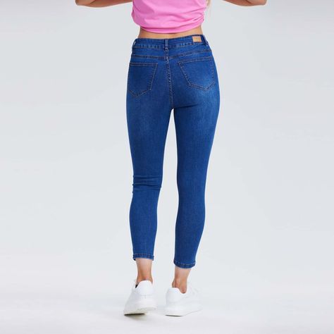 Jeans Skinny Rotura Azul Oscuro Mujer-2