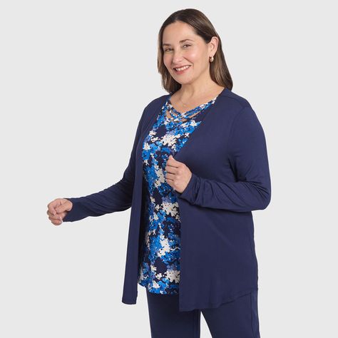 Polera Mujer Evasé Aplicación Escoces Azul Fashion's Park-1
