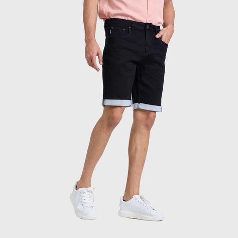 Bermuda Hombre Jogger Slim Negro Fashions Park-1