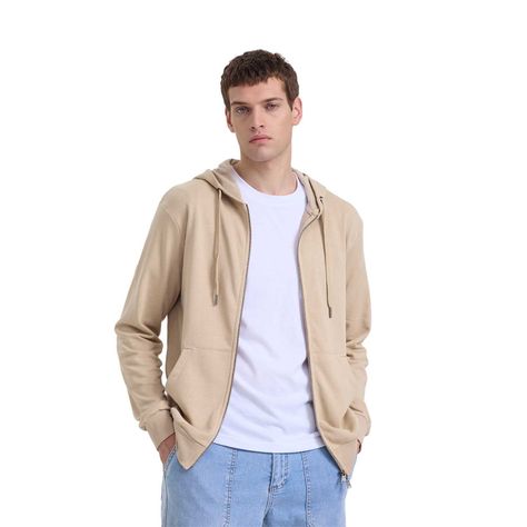 Polerón Hombre Básico Rider Beige Fashion's Park-0