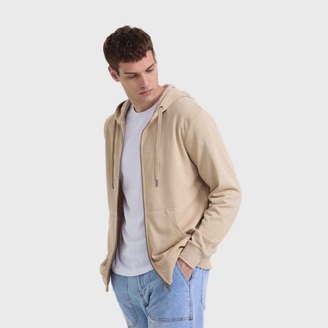 Polerón Hombre Básico Rider Beige Fashion's Park-1